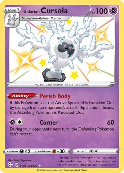 Galarian Cursola Shining Fates: Shiny Vault Pokemon card