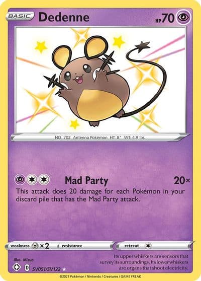 Dedenne Shining Fates: Shiny Vault Pokemon card
