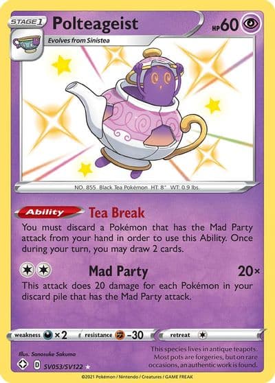 Polteageist Shining Fates: Shiny Vault Pokemon card
