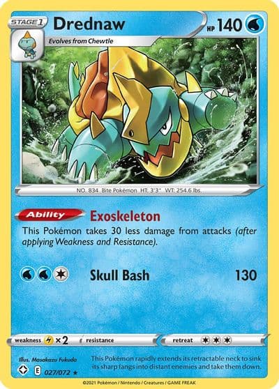 Drednaw Shining Fates Pokemon card