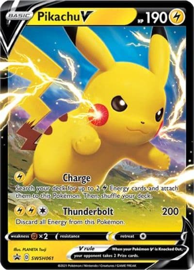 Pikachu V - SWSH061 SWSH: Sword & Shield Promo Cards Pokemon card