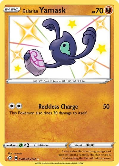 Galarian Yamask Shining Fates: Shiny Vault Pokemon card