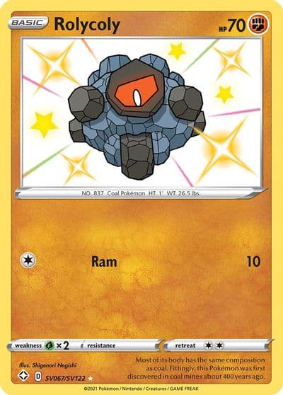 Rolycoly Shining Fates: Shiny Vault Pokemon card