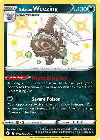 Galarian Weezing Shining Fates: Shiny Vault Pokemon card