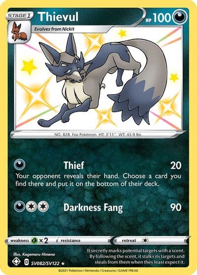 Thievul Shining Fates: Shiny Vault Pokemon card