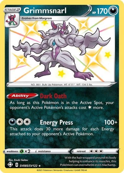 Grimmsnarl Shining Fates: Shiny Vault Pokemon card