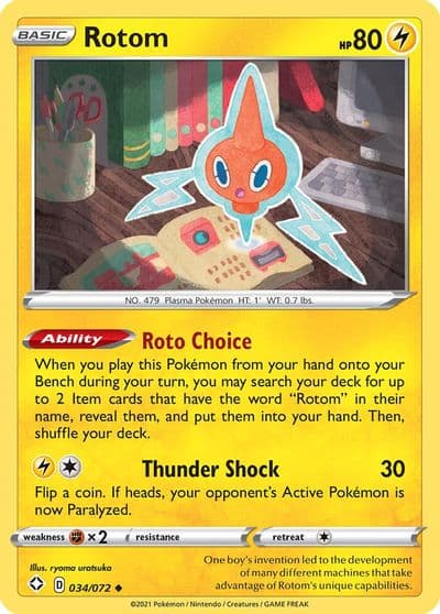 Rotom Shining Fates Pokemon card