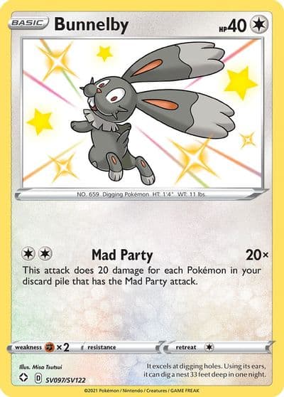 Bunnelby Shining Fates: Shiny Vault Pokemon card