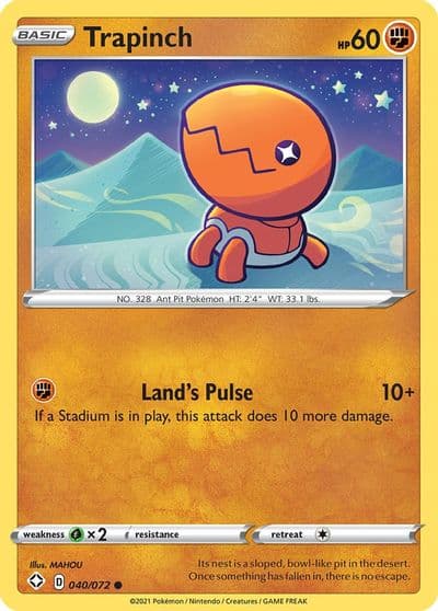 Trapinch Shining Fates Pokemon card