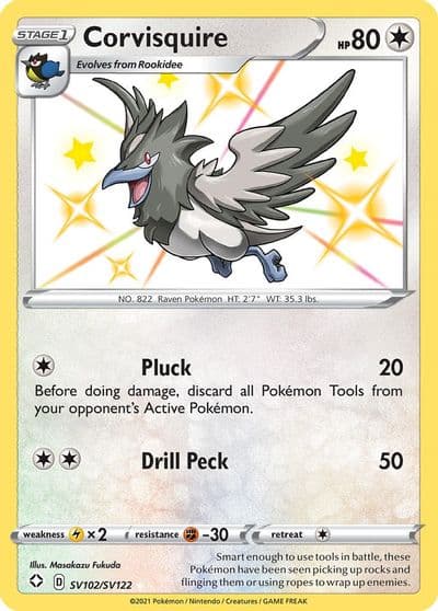 Corvisquire Shining Fates: Shiny Vault Pokemon card