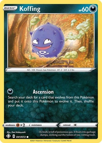 Koffing Shining Fates Pokemon card