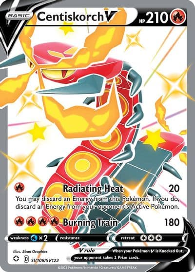 Centiskorch V Shining Fates: Shiny Vault Pokemon card