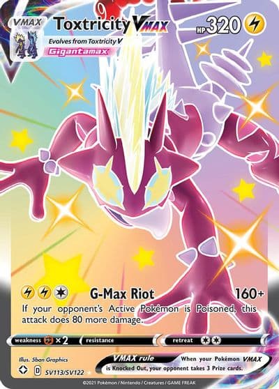 Toxtricity VMAX Shining Fates: Shiny Vault Pokemon card