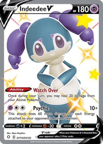Indeedee V Shining Fates: Shiny Vault Pokemon card