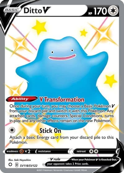 Ditto V Shining Fates: Shiny Vault Pokemon card