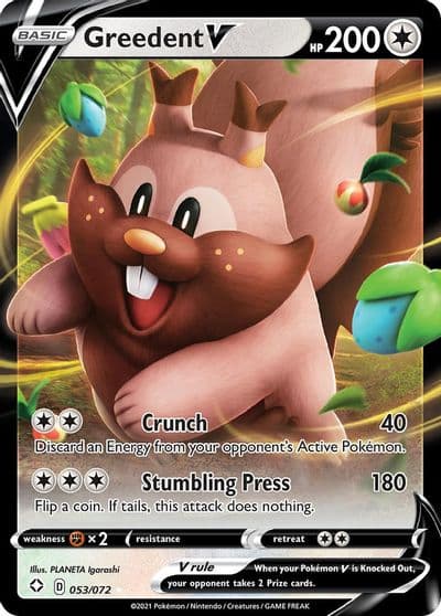 Greedent V Shining Fates Pokemon card