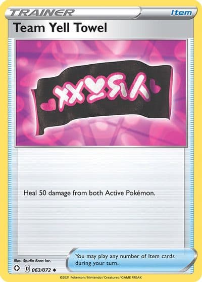 Team Yell Towel Shining Fates Pokemon card