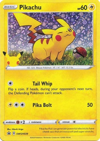 Pikachu - SWSH039 (General Mills) Miscellaneous Cards & Products Pokemon card