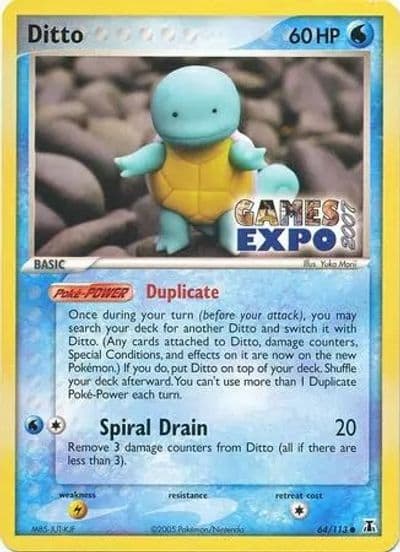 Ditto (Squirtle) (Games Expo 2007) Miscellaneous Cards & Products Pokemon card