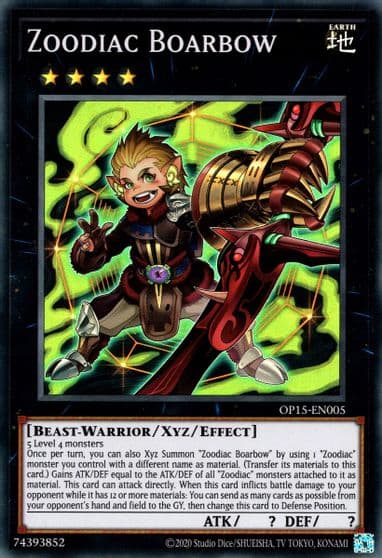 Zoodiac Boarbow OTS Tournament Pack 15 Yu-Gi-Oh! card