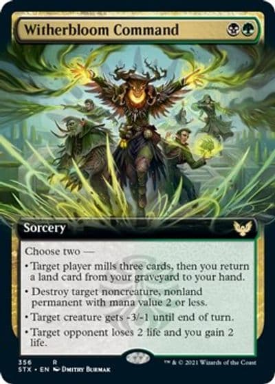 Witherbloom Command Extended Art Strixhaven: School of Mages Magic card