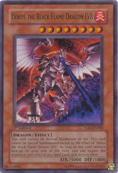 Horus the Black Flame Dragon LV8 Soul of the Duelist Yu-Gi-Oh! card