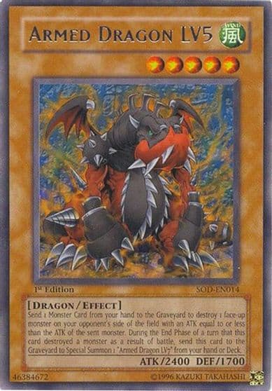 Armed Dragon LV5 Soul of the Duelist Yu-Gi-Oh! card