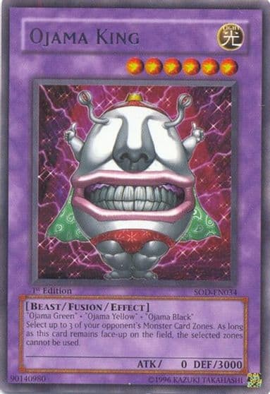 Ojama King Soul of the Duelist Yu-Gi-Oh! card
