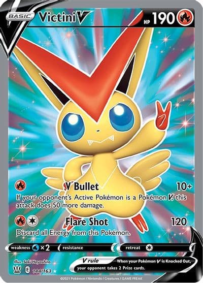 Victini V (Full Art) SWSH05: Battle Styles Pokemon card