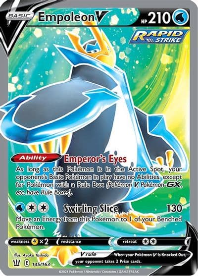 Empoleon V (Full Art) SWSH05: Battle Styles Pokemon card