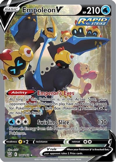 Empoleon V (Alternate Full Art) SWSH05: Battle Styles Pokemon card