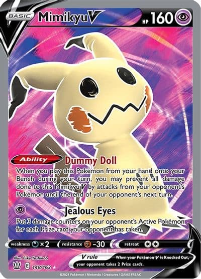 Mimikyu V (Full Art) SWSH05: Battle Styles Pokemon card