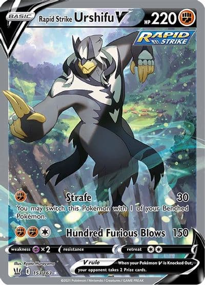 Rapid Strike Urshifu V (Alternate Full Art) SWSH05: Battle Styles Pokemon card