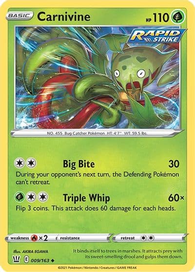 Carnivine SWSH05: Battle Styles Pokemon card