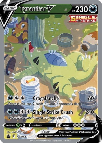 Tyranitar V (Alternate Full Art) SWSH05: Battle Styles Pokemon card