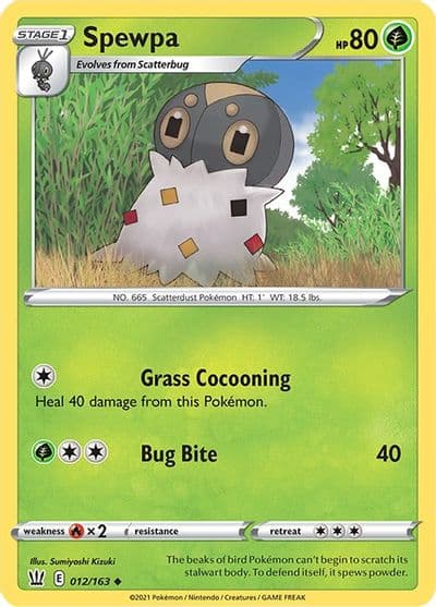 Spewpa SWSH05: Battle Styles Pokemon card