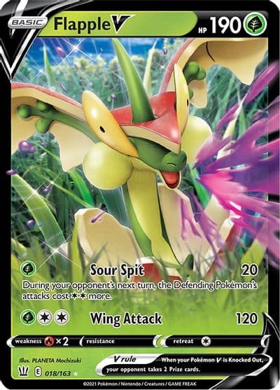 Flapple V SWSH05: Battle Styles Pokemon card