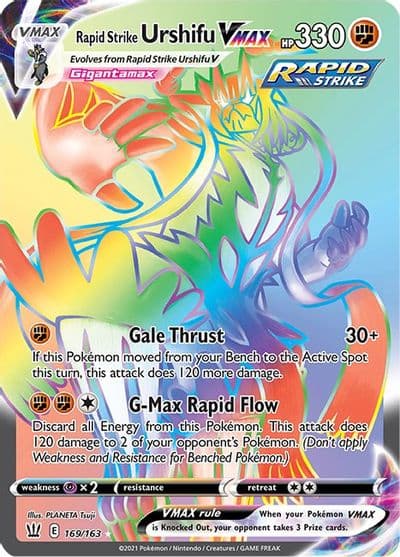 Rapid Strike Urshifu VMAX (Secret) SWSH05: Battle Styles Pokemon card