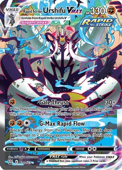 Rapid Strike Urshifu VMAX (Alternate Art Secret) SWSH05: Battle Styles Pokemon card