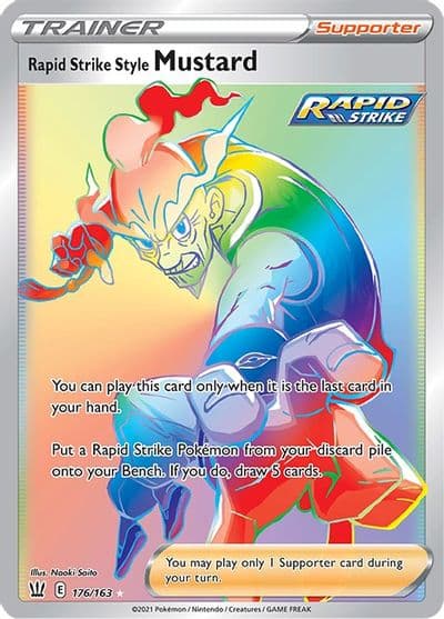 Rapid Strike Style Mustard (Secret) SWSH05: Battle Styles Pokemon card