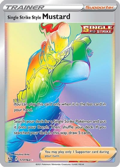 Single Strike Style Mustard (Secret) SWSH05: Battle Styles Pokemon card