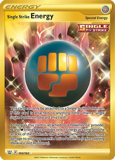 Single Strike Energy (Secret) SWSH05: Battle Styles Pokemon card