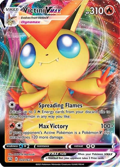 Victini VMAX SWSH05: Battle Styles Pokemon card