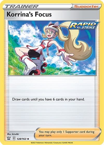 Korrina's Focus SWSH05: Battle Styles Pokemon card