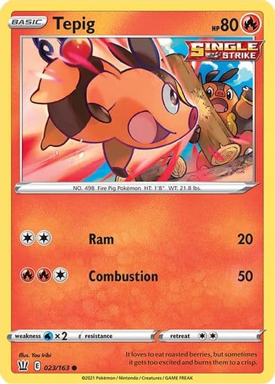 Tepig SWSH05: Battle Styles Pokemon card