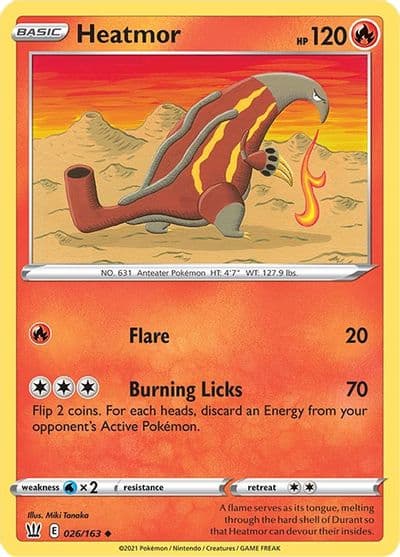 Heatmor SWSH05: Battle Styles Pokemon card