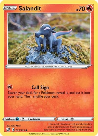 Salandit SWSH05: Battle Styles Pokemon card