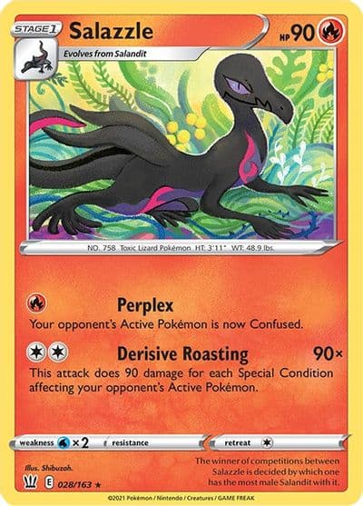 Salazzle SWSH05: Battle Styles Pokemon card