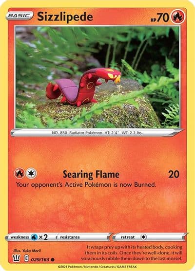 Sizzlipede SWSH05: Battle Styles Pokemon card