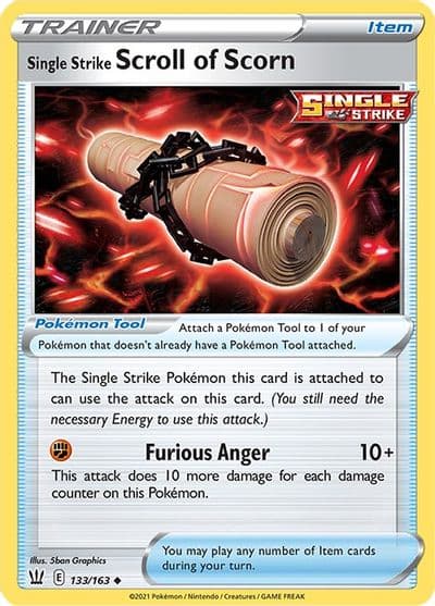 Single Strike Scroll of Scorn SWSH05: Battle Styles Pokemon card